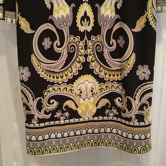 Laundry dress, bell sleeves, black, yellow, 6 - Picture 9 of 9